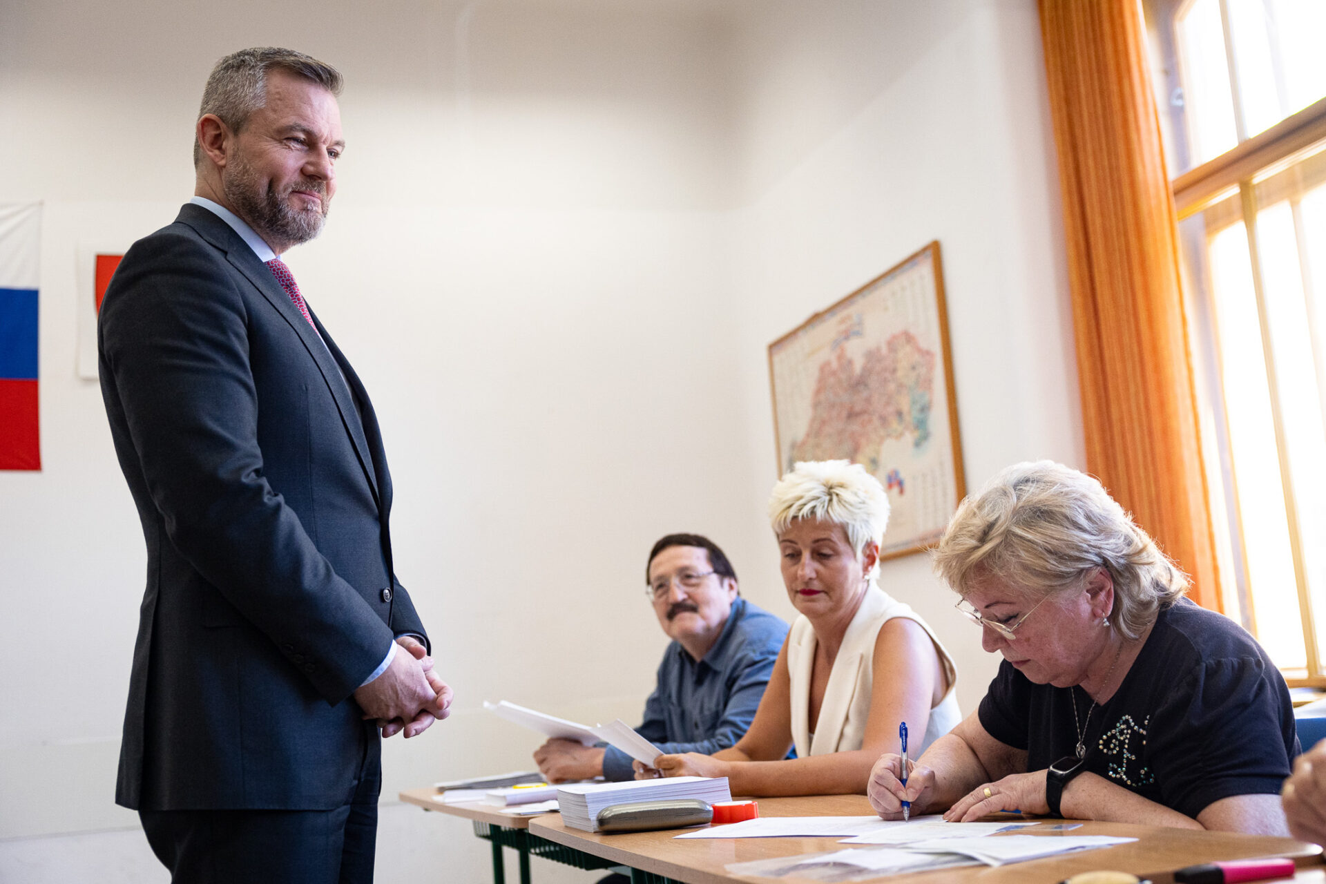 Kandidát na prezidenta SR a predseda strany HLAS - sociálna demokracia Peter Pellegrini, Foto: SITA/Jana Birošová