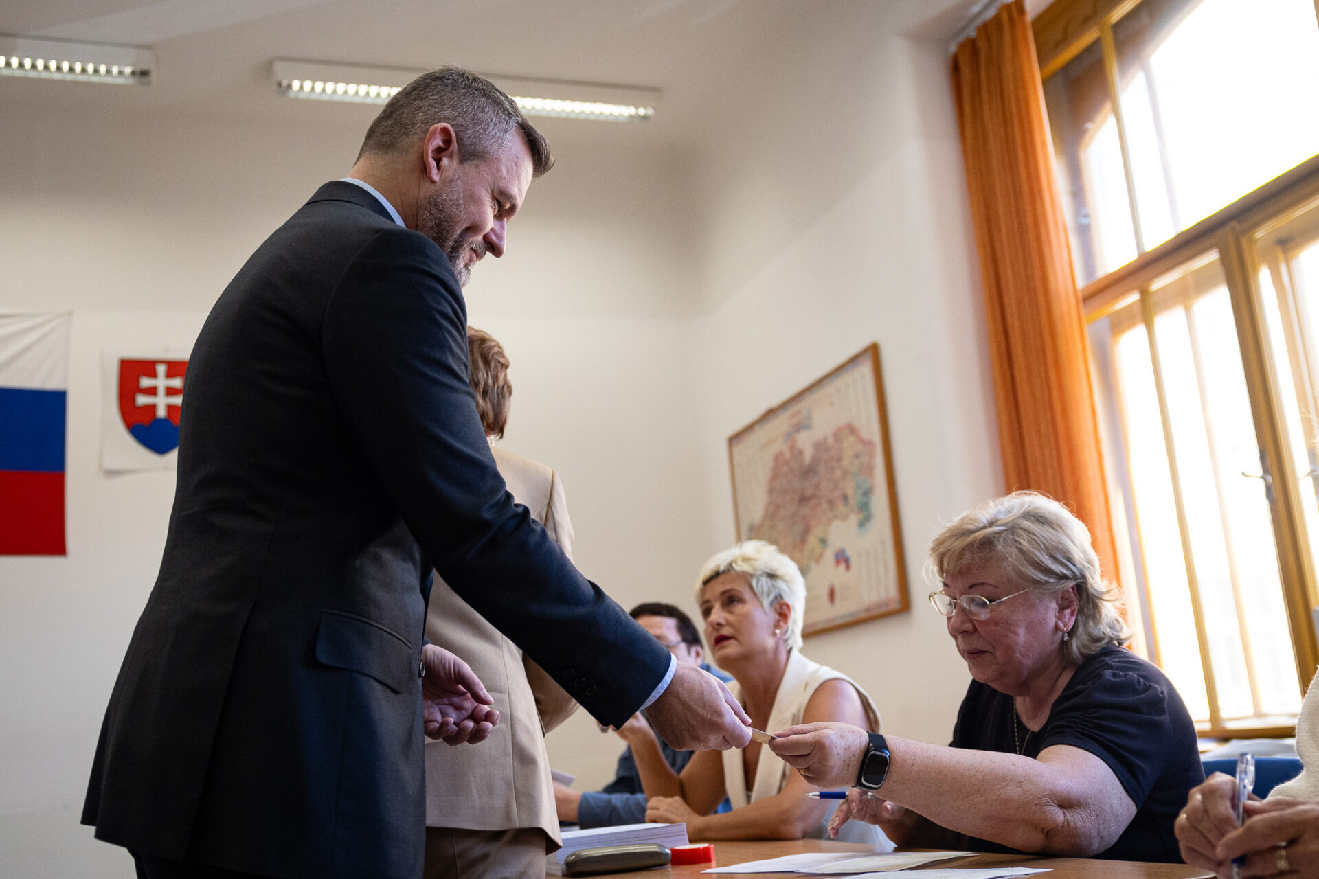 Kandidát na prezidenta SR a predseda strany HLAS - sociálna demokracia Peter Pellegrini, Foto: SITA/Jana Birošová