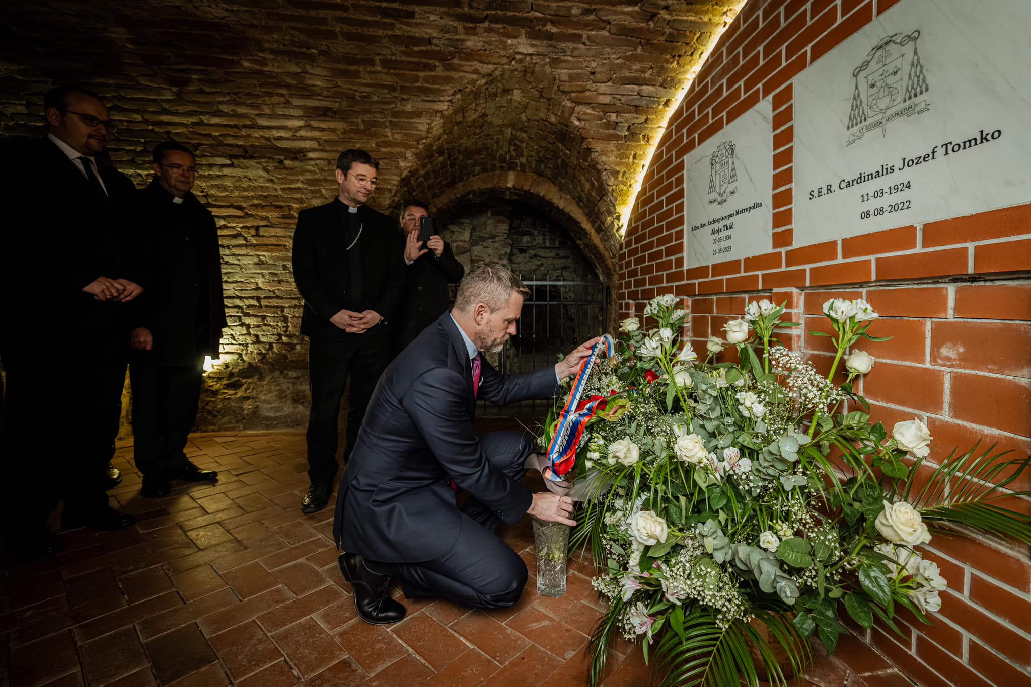 Peter Pellegrini v Katedrále sv. Alžbety v Košiciach pri príležitosti nedožitých 100. narodenín kardinála Jozefa Tomka. FOTO: META / Peter Pellegrini
