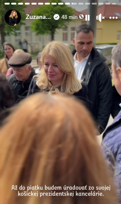 Prezidentka Zuzana Čaputová v Košiciach. FOTO: META / Z.Č.
