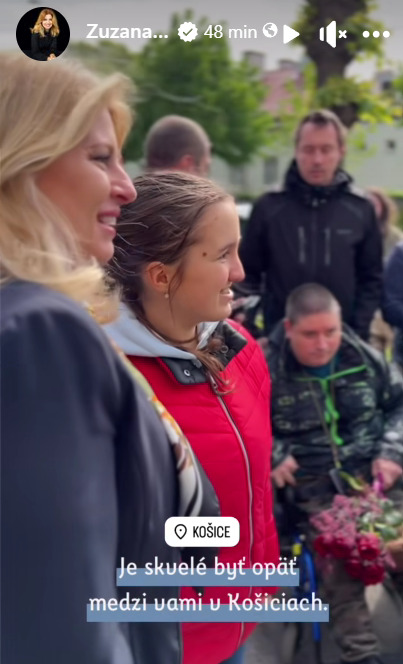 Prezidentka Zuzana Čaputová v Košiciach. FOTO: META / Z.Č.