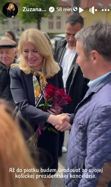 Prezidentka Zuzana Čaputová v Košiciach. FOTO: META / Z.Č.