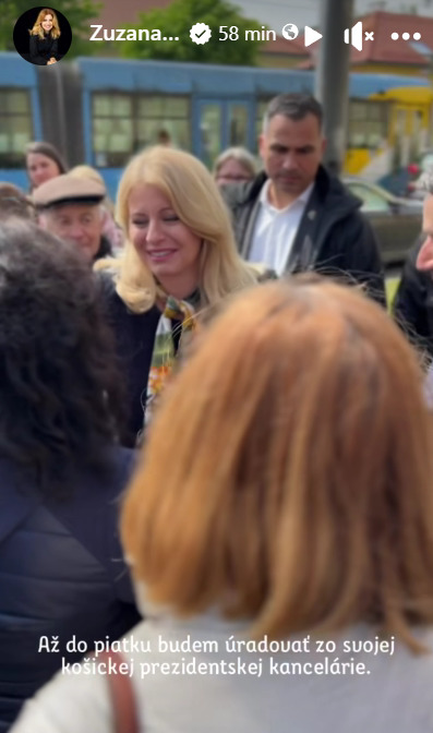 Prezidentka Zuzana Čaputová v Košiciach. FOTO: META / Z.Č.